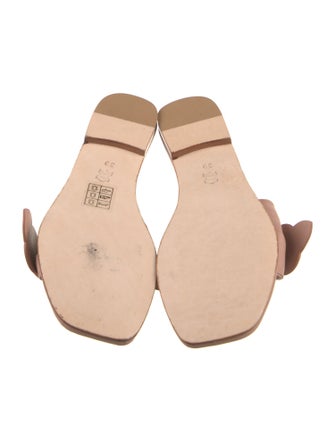 A Piedi Leather Floral Print Slides