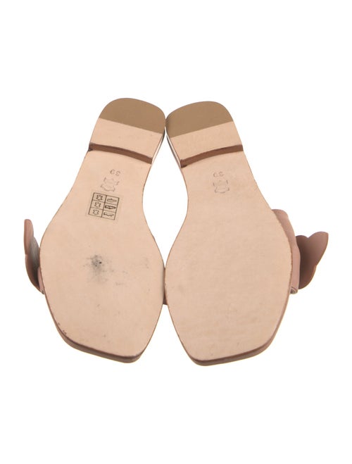 A Piedi Leather Floral Print Slides