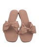 A Piedi Leather Bow Accents Slides