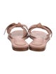 A Piedi Leather Bow Accents Slides