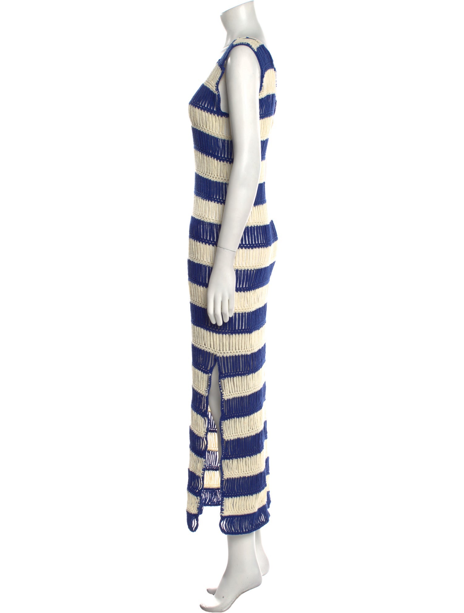 Alix Pinho Striped Long Dress