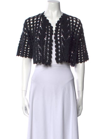 Alix Pinho Patterned V-Neck Crop Top