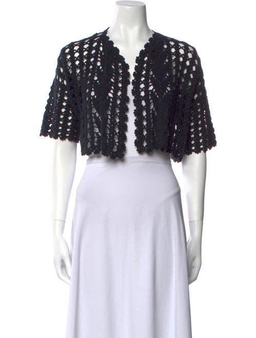 Alix Pinho Patterned V-Neck Crop Top