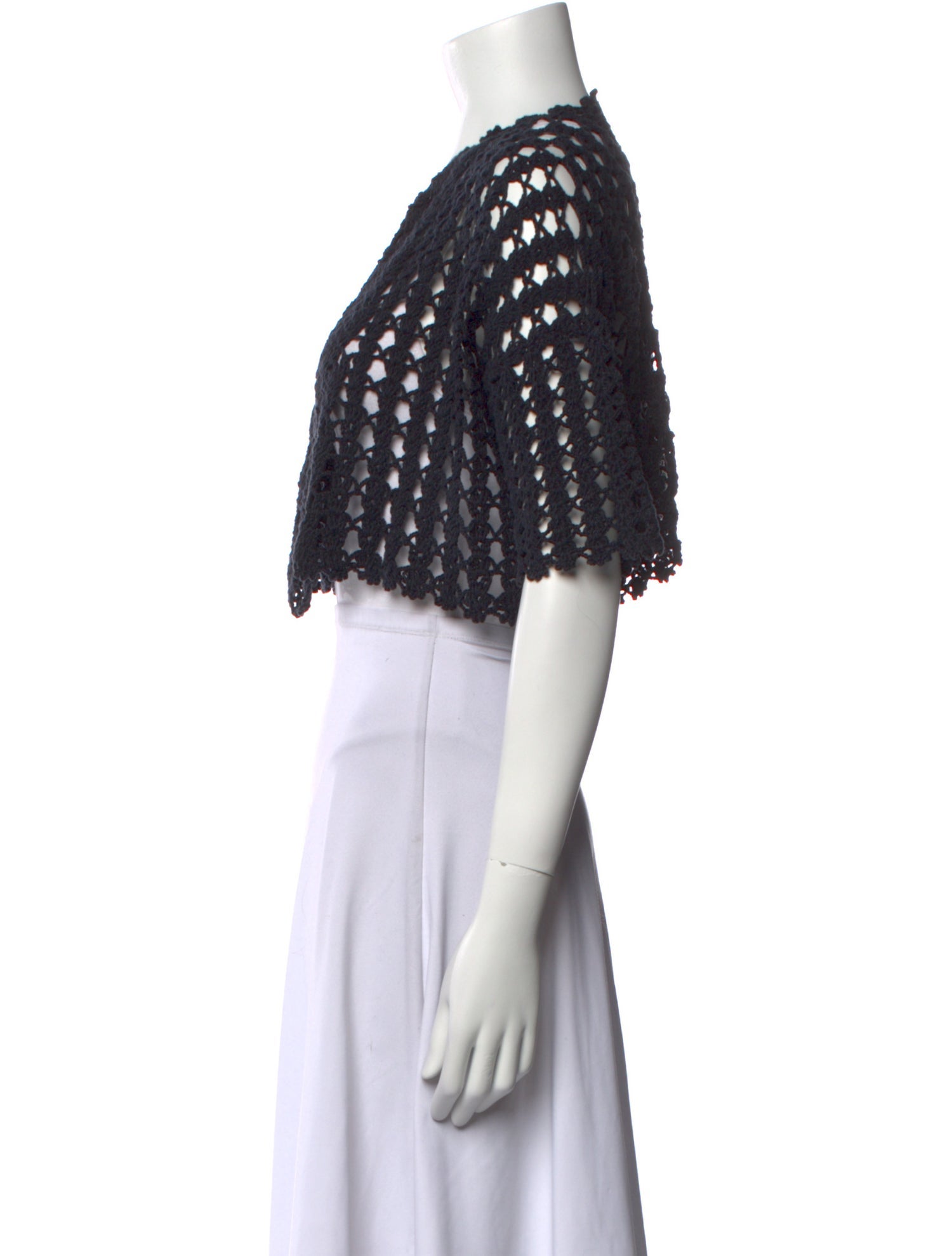 Alix Pinho Patterned V-Neck Crop Top