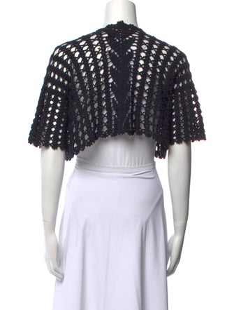 Alix Pinho Patterned V-Neck Crop Top