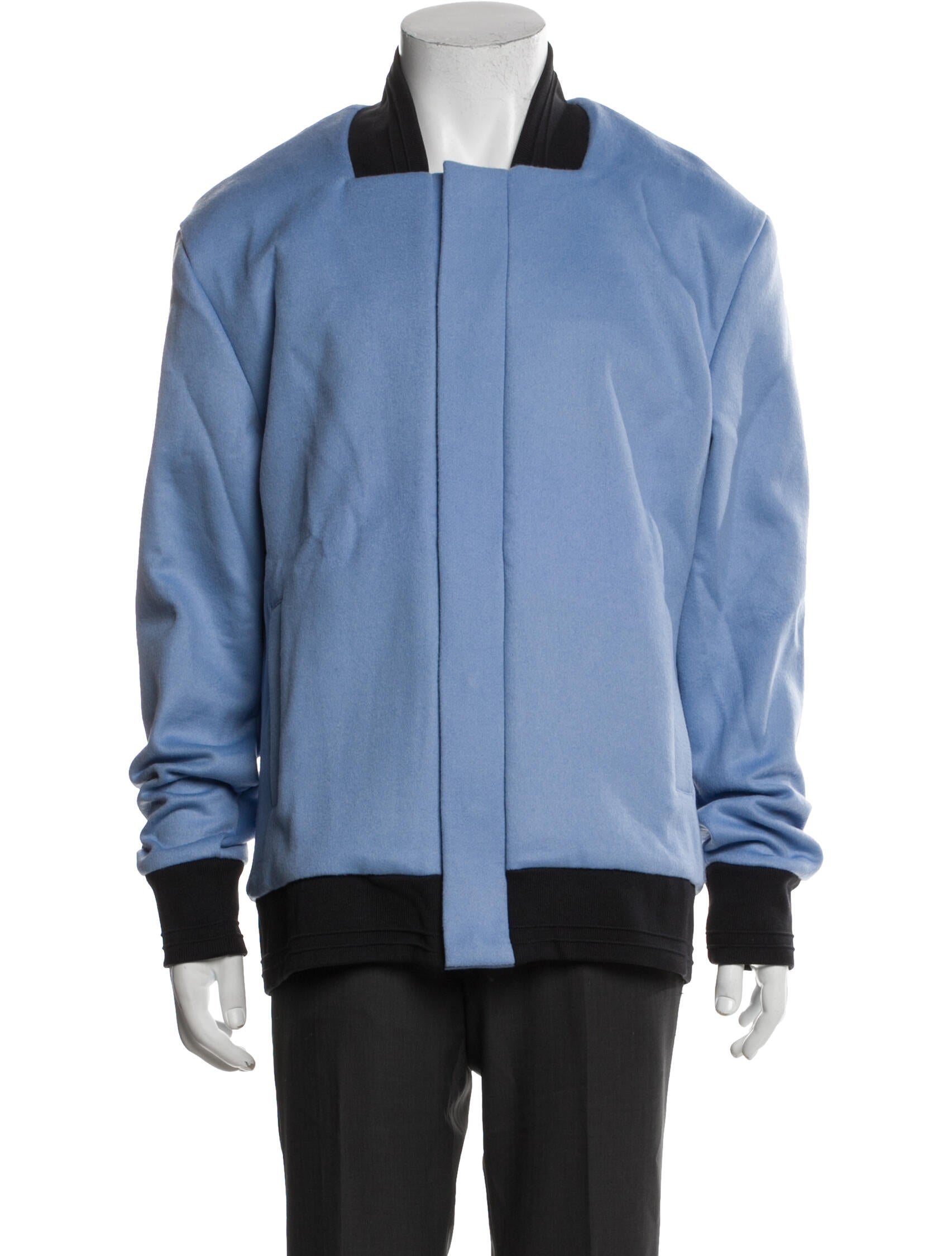 APL Wool Colorblock Pattern Bomber Jacket