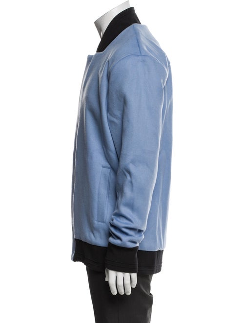APL Wool Colorblock Pattern Bomber Jacket
