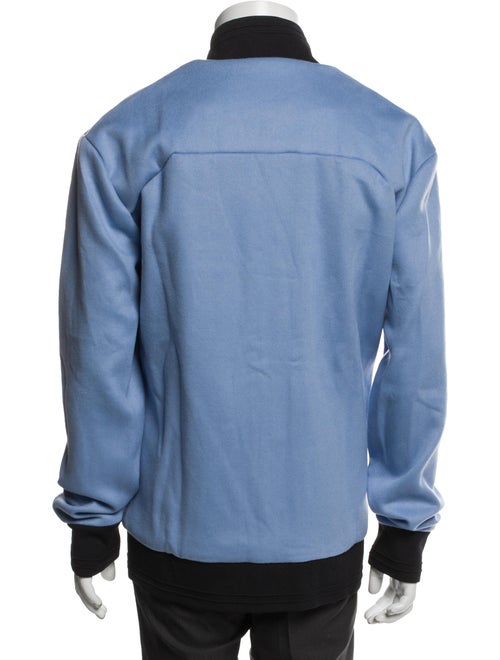 APL Wool Colorblock Pattern Bomber Jacket