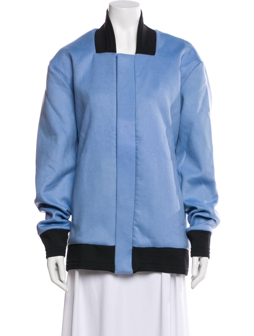 APL Wool Colorblock Pattern Bomber Jacket - image 1