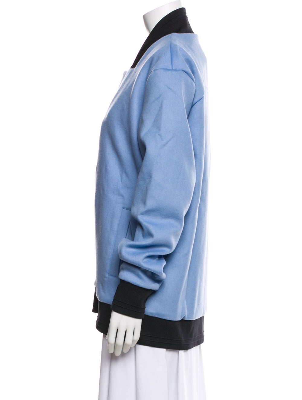 APL Wool Colorblock Pattern Bomber Jacket - image 2