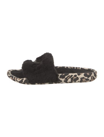 Pre-owned Apl Athletic Propulsion Labs Printed Slides In Black