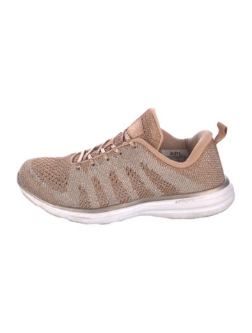 Pre-owned Apl Athletic Propulsion Labs Striped Glitter Accents Athletic Sneakers In Neutrals