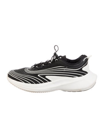 Pre-owned Apl Athletic Propulsion Labs Mesh Striped Athletic Sneakers In Black