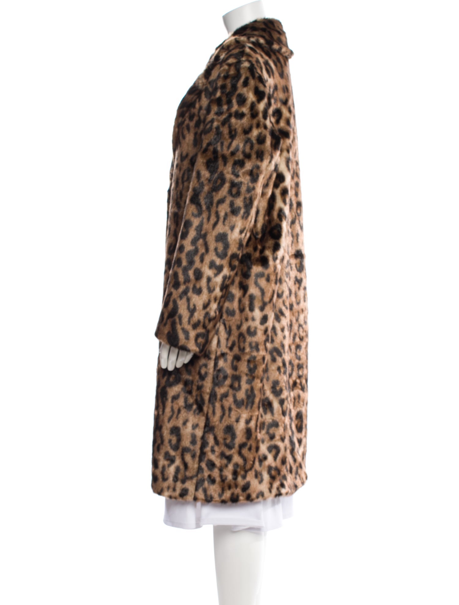 Apparis Faux Fur Animal Print Faux Fur Coat