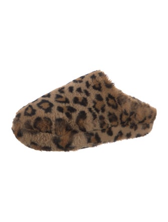 Apparis Faux Fur Animal Print Flats
