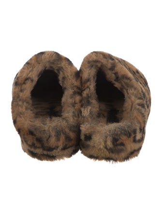 Apparis Faux Fur Animal Print Flats