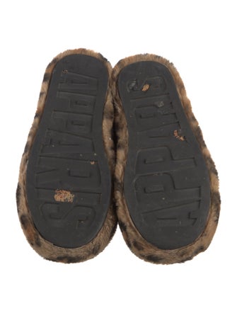 Apparis Faux Fur Animal Print Flats