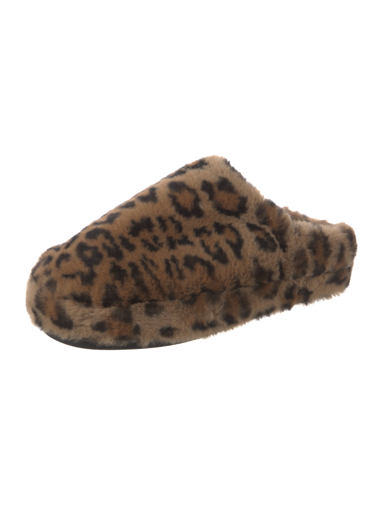 Apparis Faux Fur Animal Print Mules