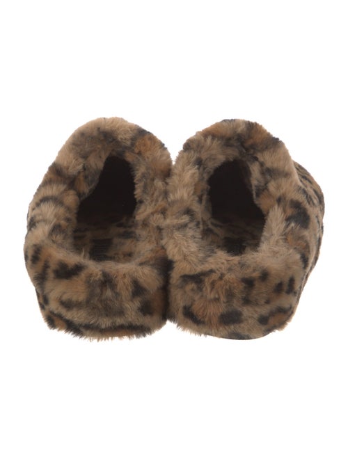Apparis Faux Fur Animal Print Mules
