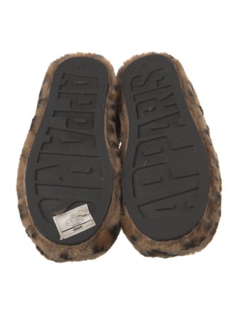 Apparis Faux Fur Animal Print Mules
