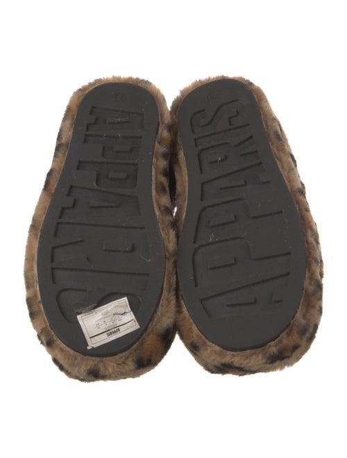 Apparis Faux Fur Animal Print Mules