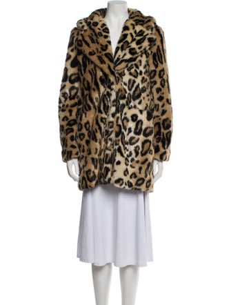 Apparis Faux Fur Animal Print Faux Fur Coat