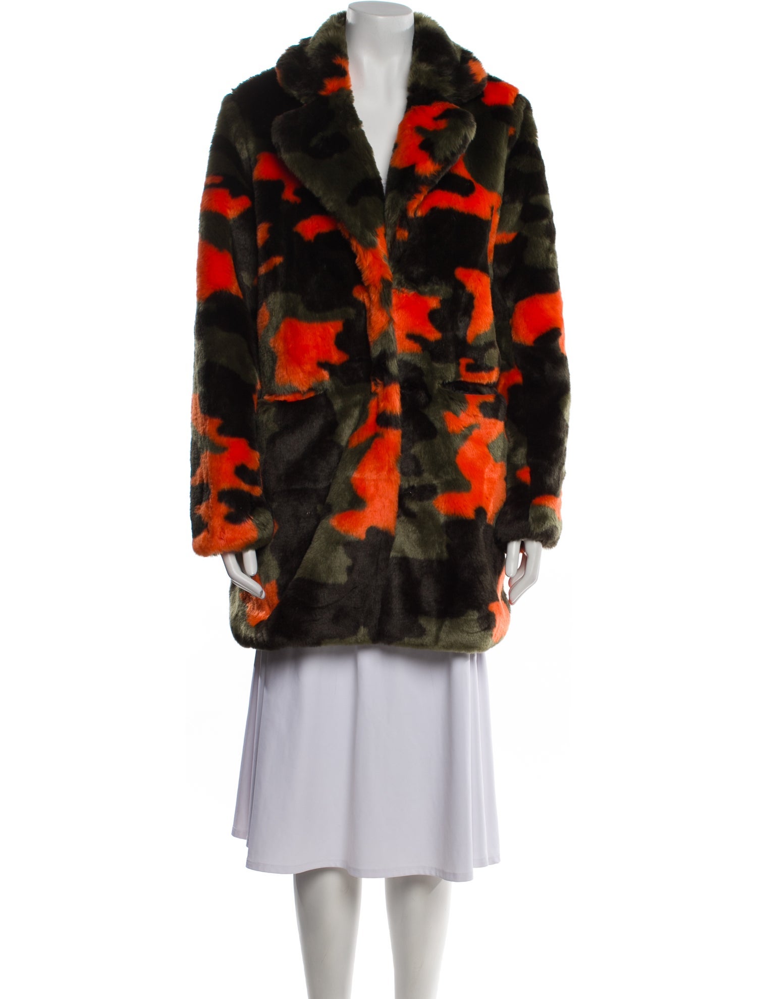 Apparis Printed Faux Fur Coat