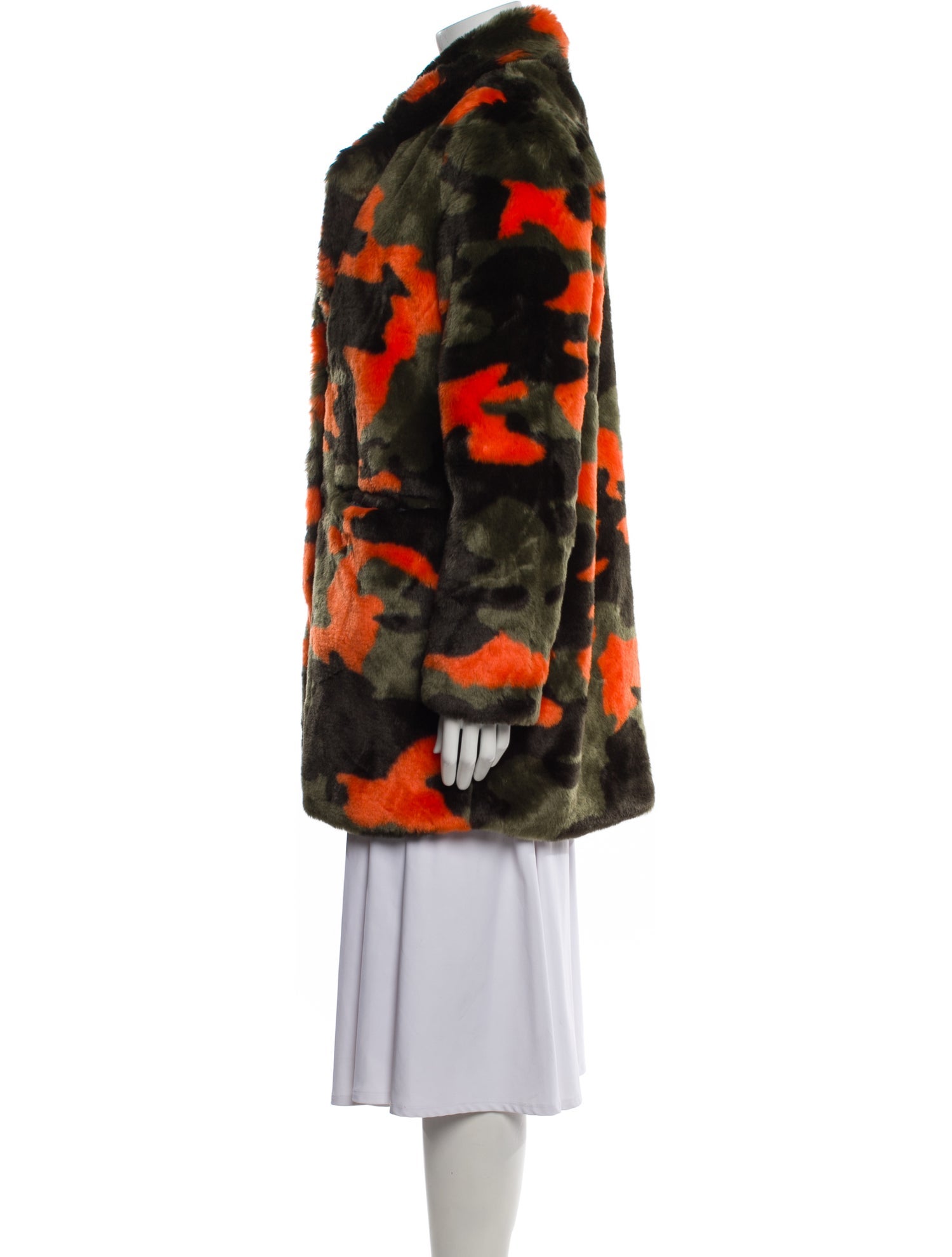 Apparis Printed Faux Fur Coat
