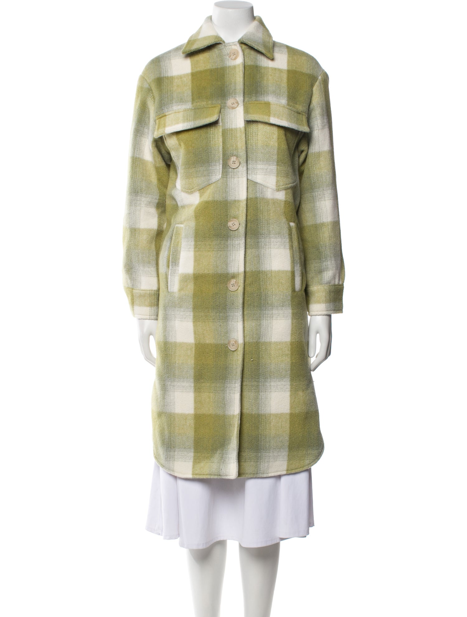 Apparis Plaid Print Peacoat