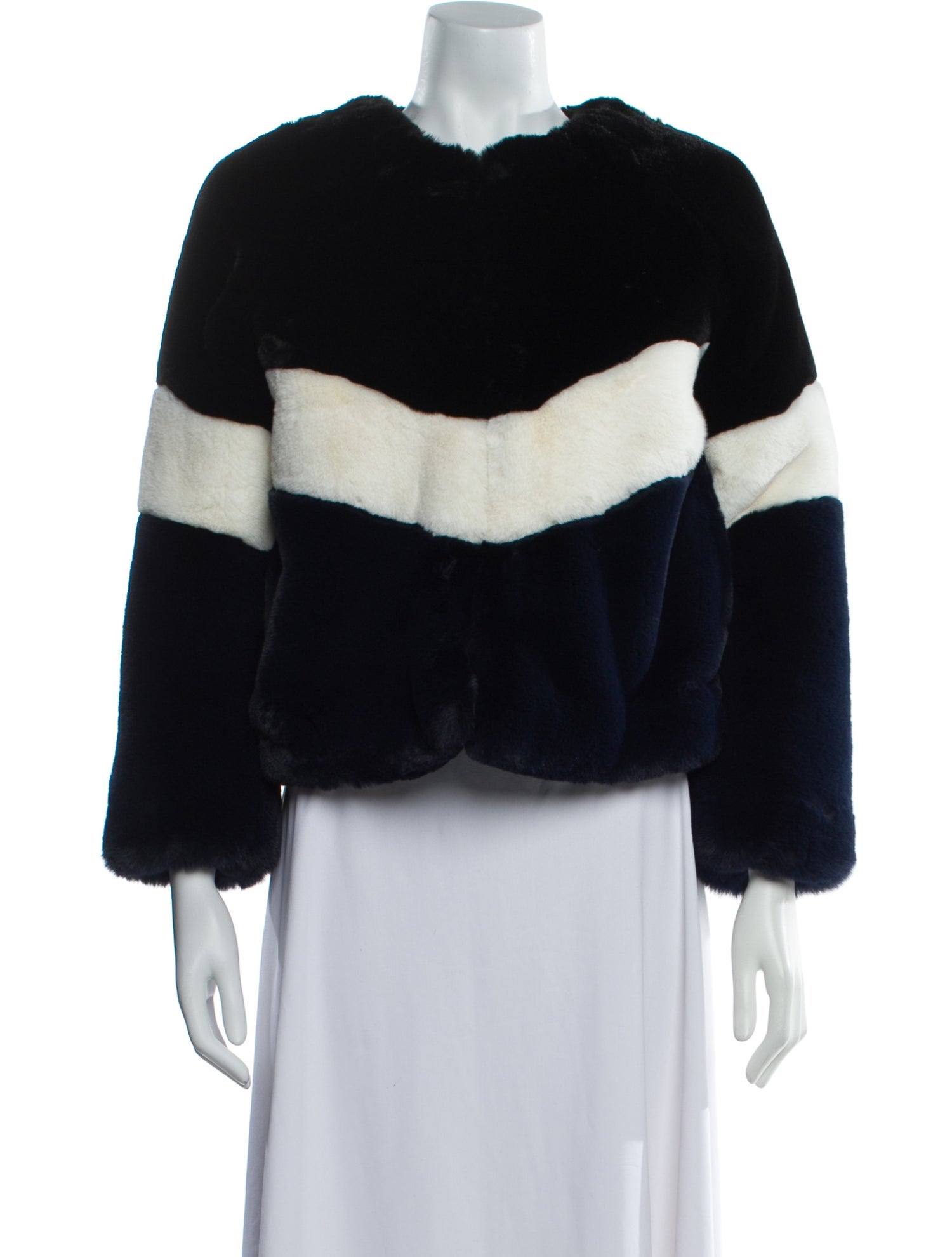 Apparis Faux Fur Striped Jacket