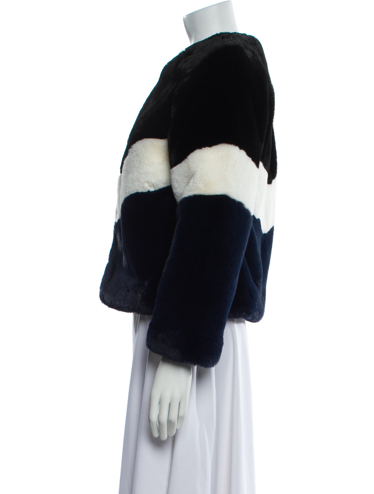 Apparis Faux Fur Striped Jacket