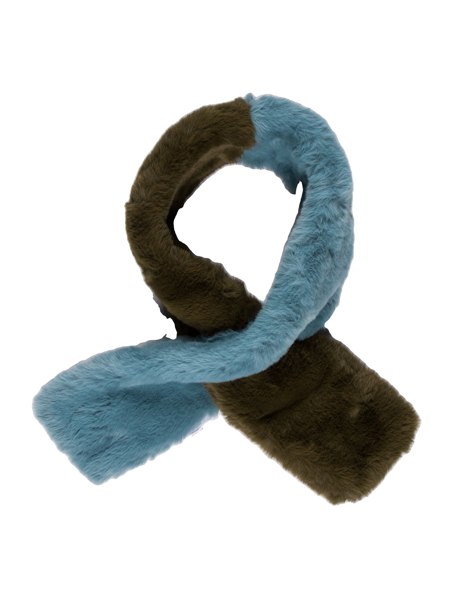 Apparis Faux Fur Colorblock Pattern Snood w/ Tags