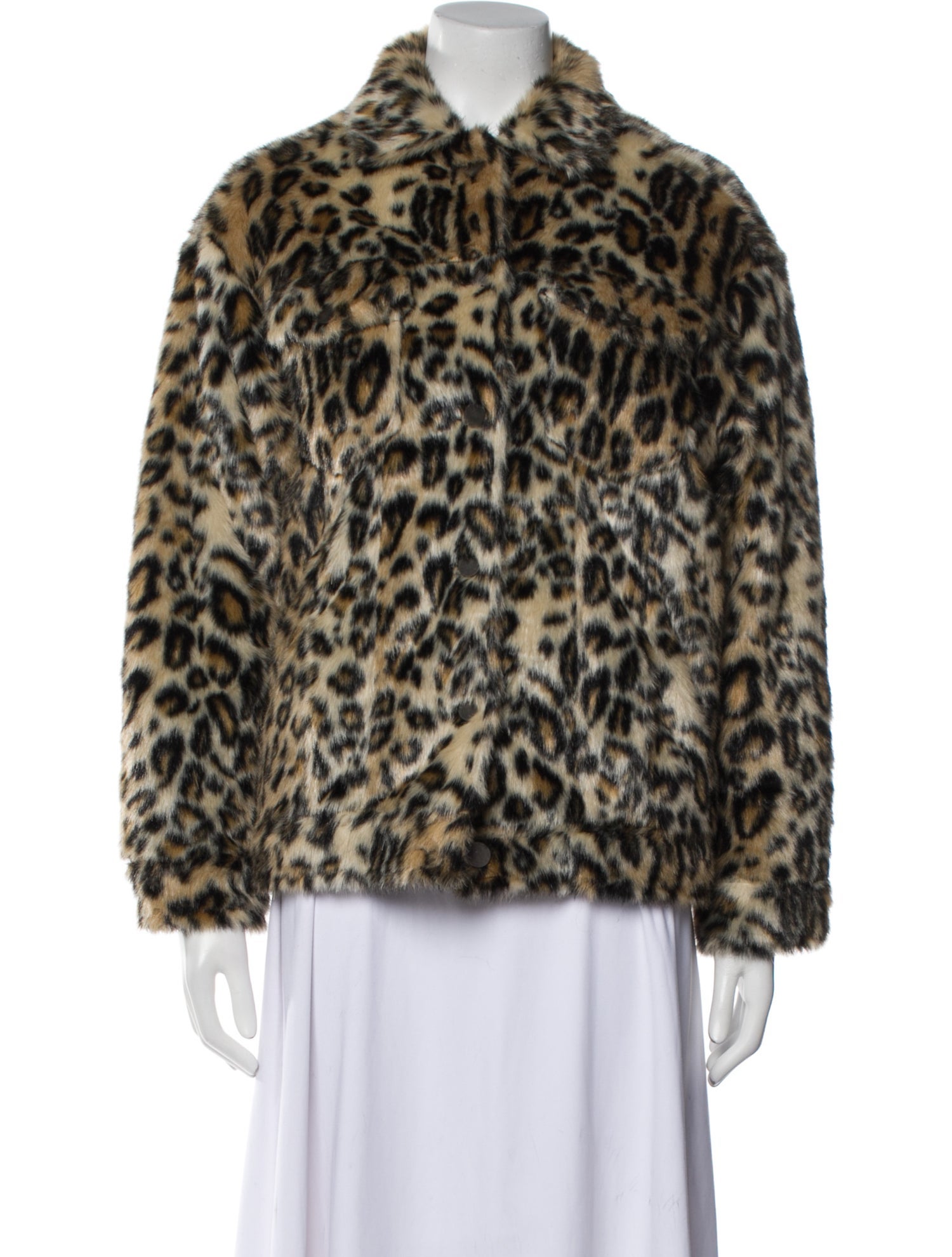 Apparis Animal Print Faux Fur Jacket
