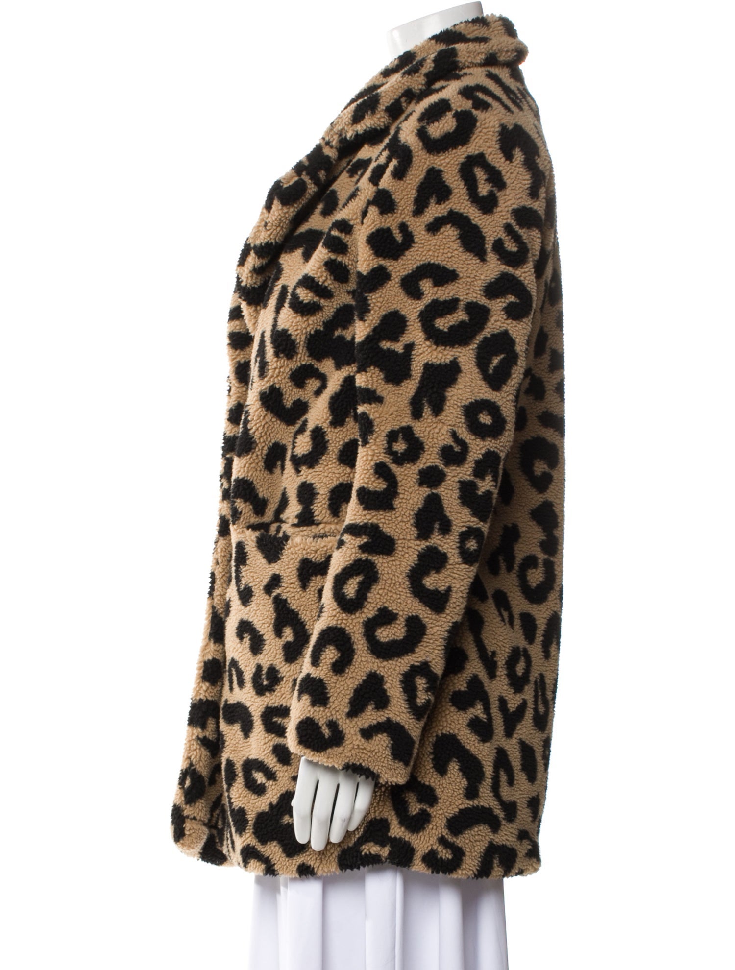 Apparis Animal Print Faux Fur Coat
