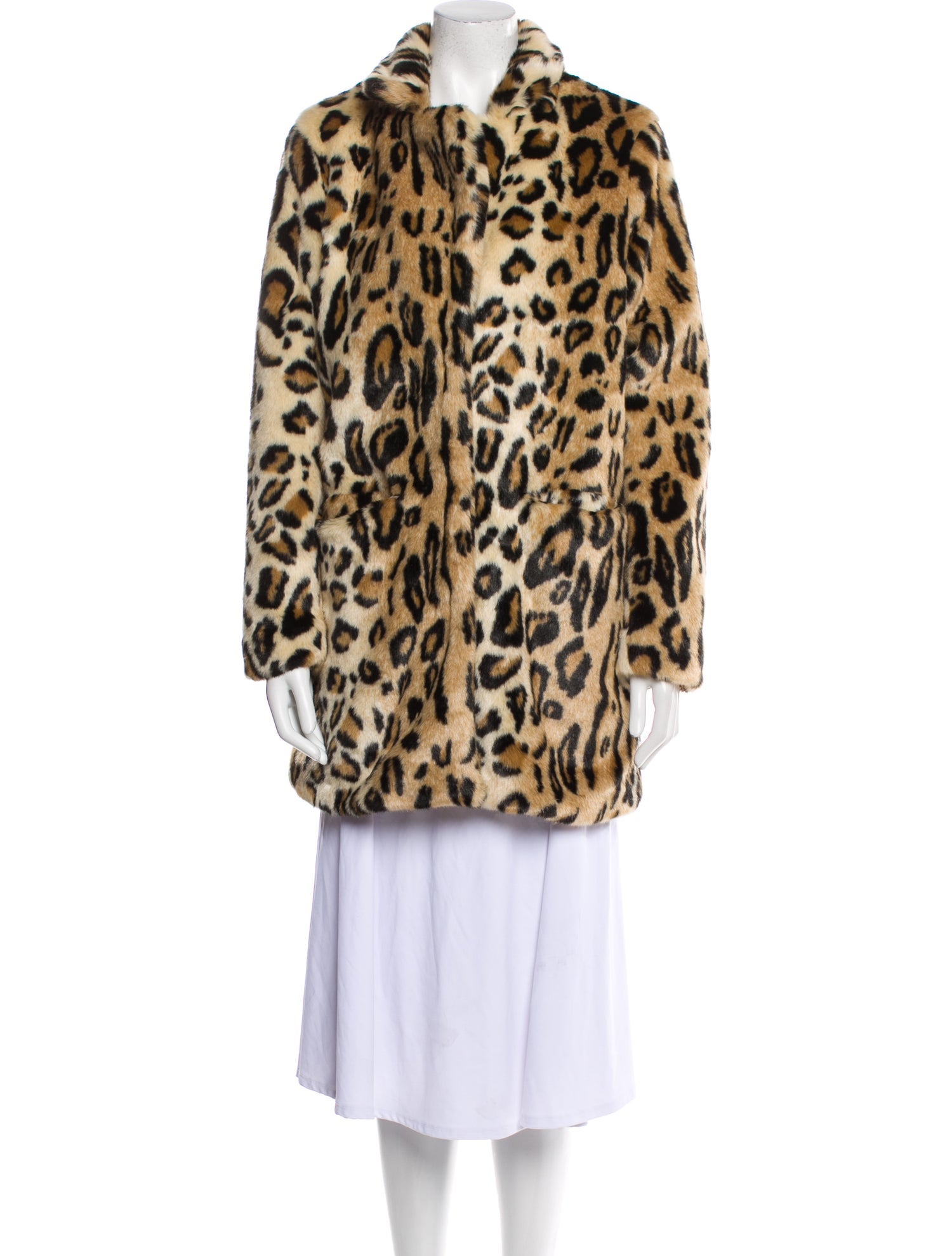 Apparis Faux Fur Animal Print Faux Fur Coat
