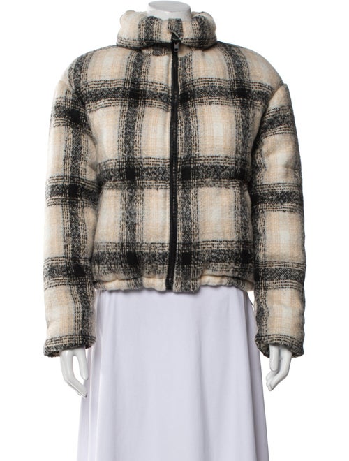 Apparis Plaid Print Faux Fur Jacket