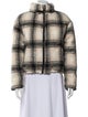 Apparis Plaid Print Faux Fur Jacket