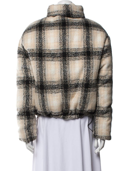 Apparis Plaid Print Faux Fur Jacket