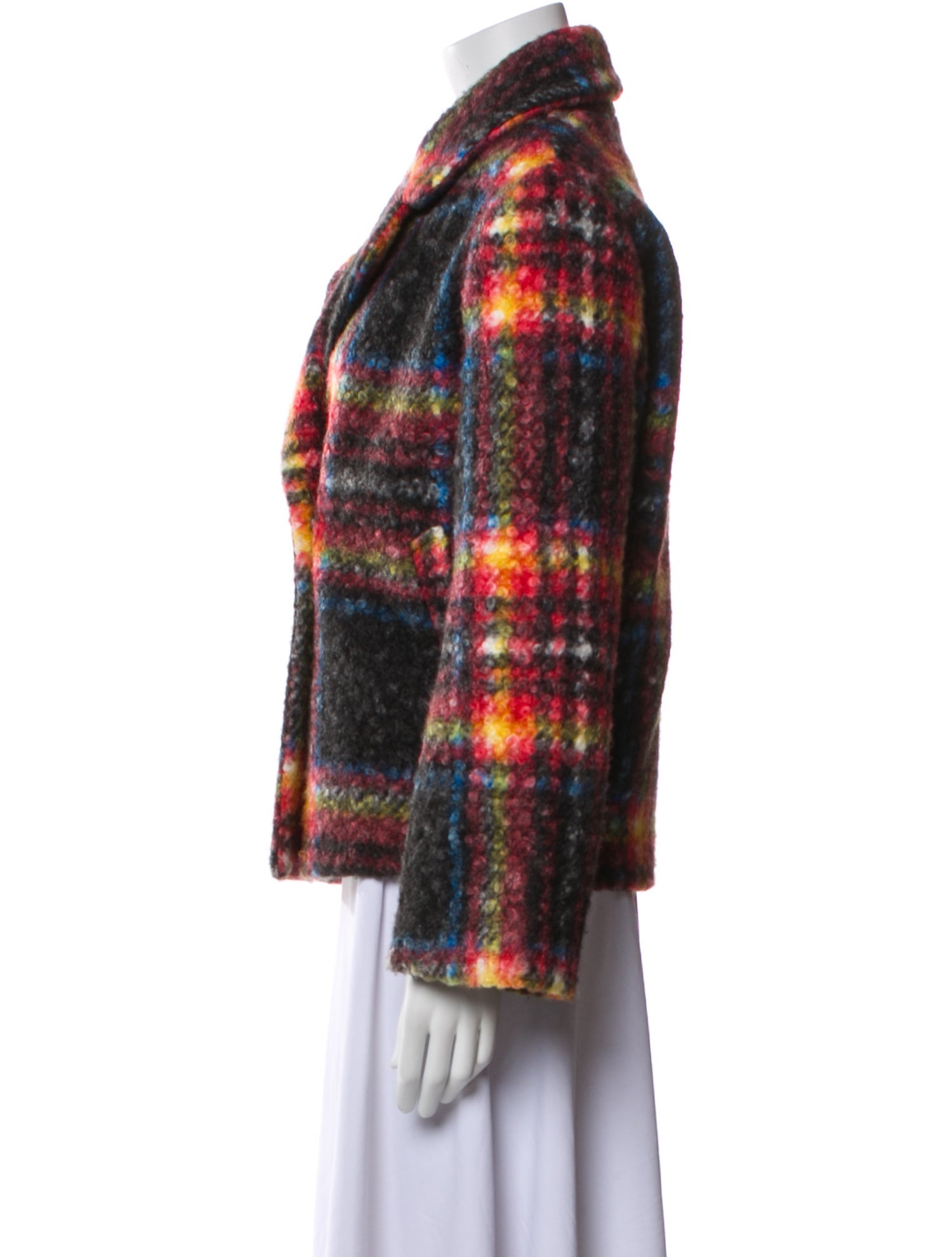 Apparis Plaid Print Blazer