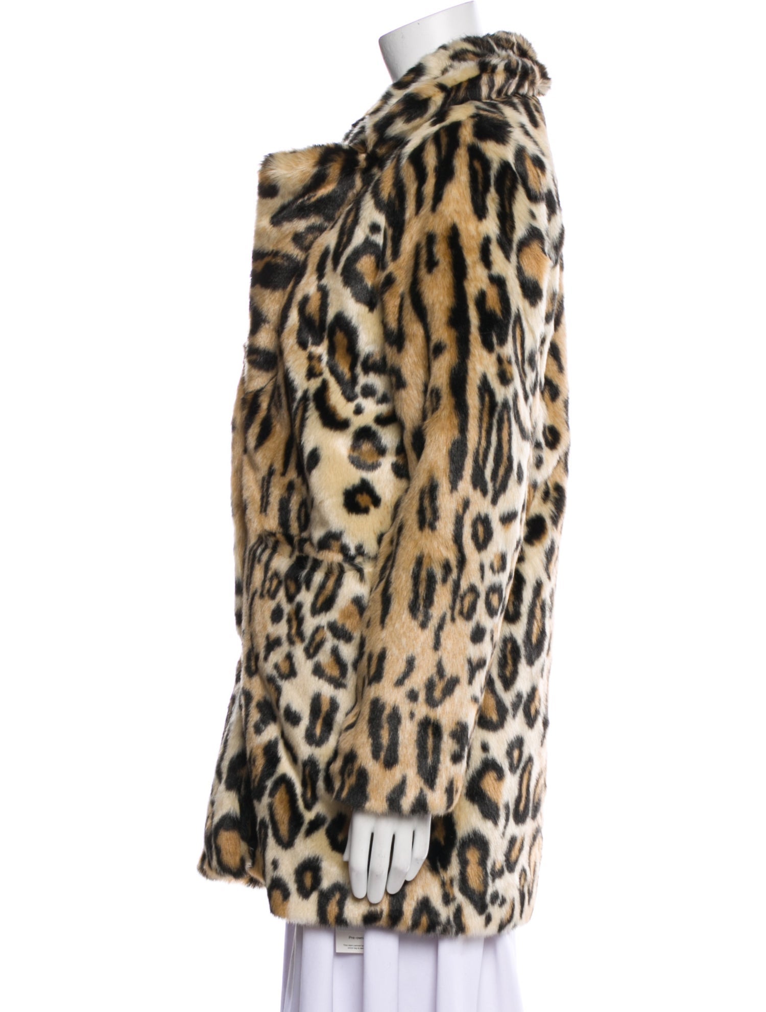 Apparis Animal Print Faux Fur Coat