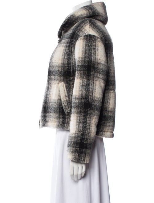 Apparis Plaid Print Faux Fur Jacket