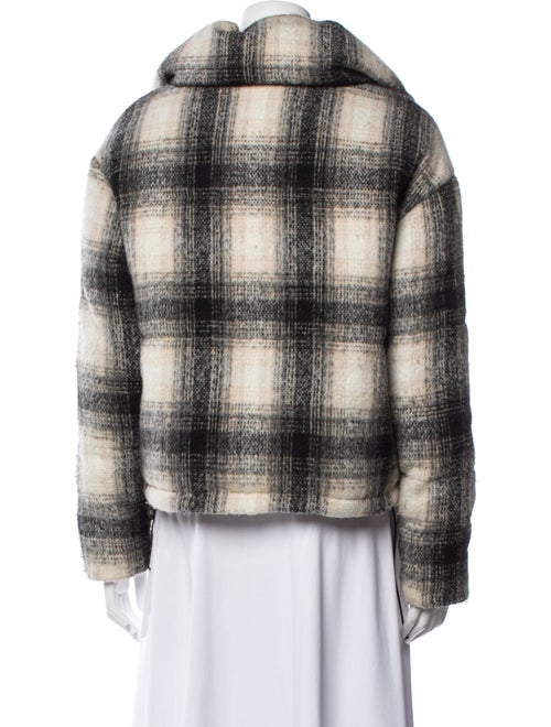Apparis Plaid Print Faux Fur Jacket