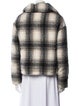 Apparis Plaid Print Faux Fur Jacket