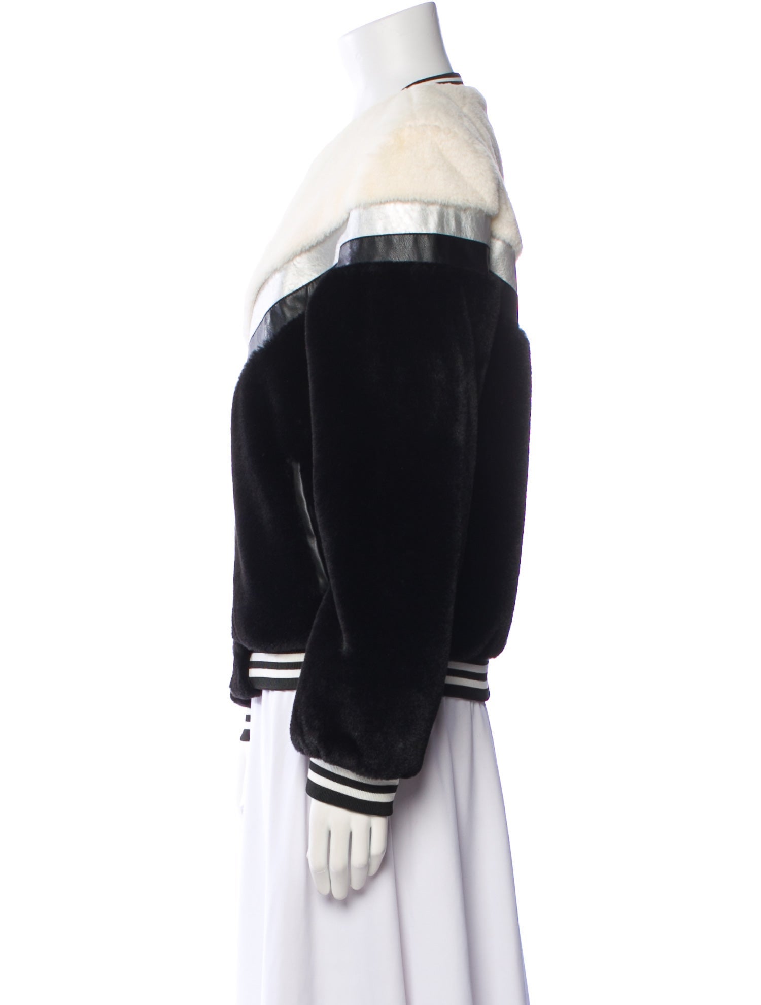 Apparis Striped Bomber Jacket