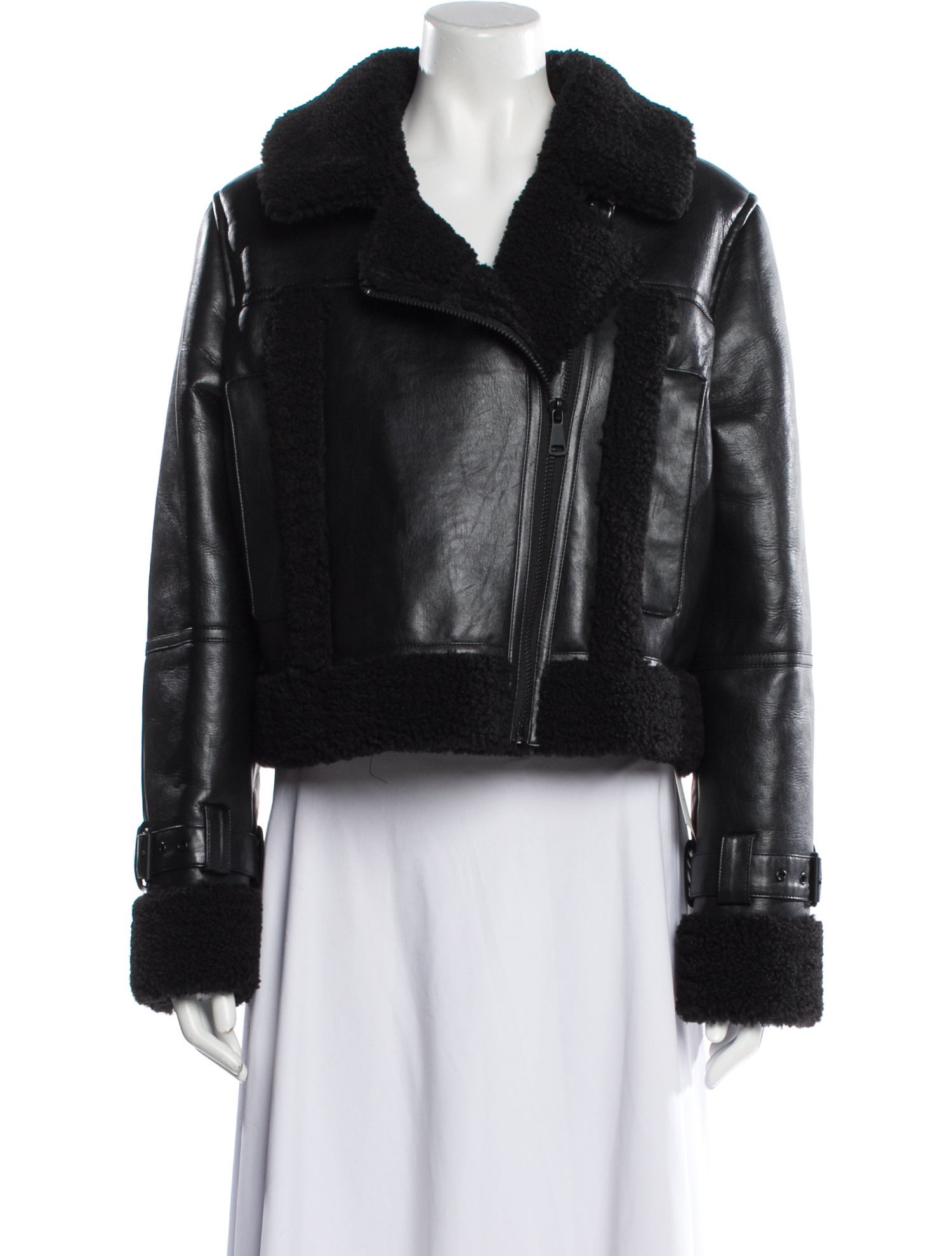 Apparis Jay Faux Shearling Biker Jacket w/ Tags