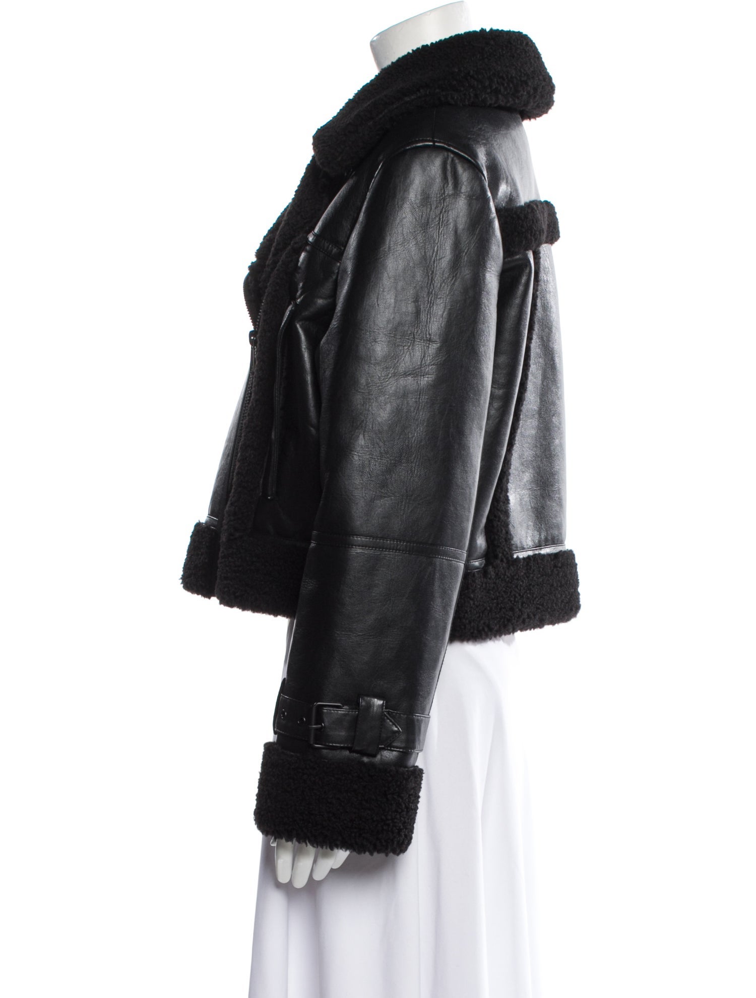 Apparis Jay Faux Shearling Biker Jacket w/ Tags
