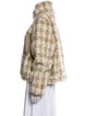 Apparis Plaid Print Faux Fur Jacket