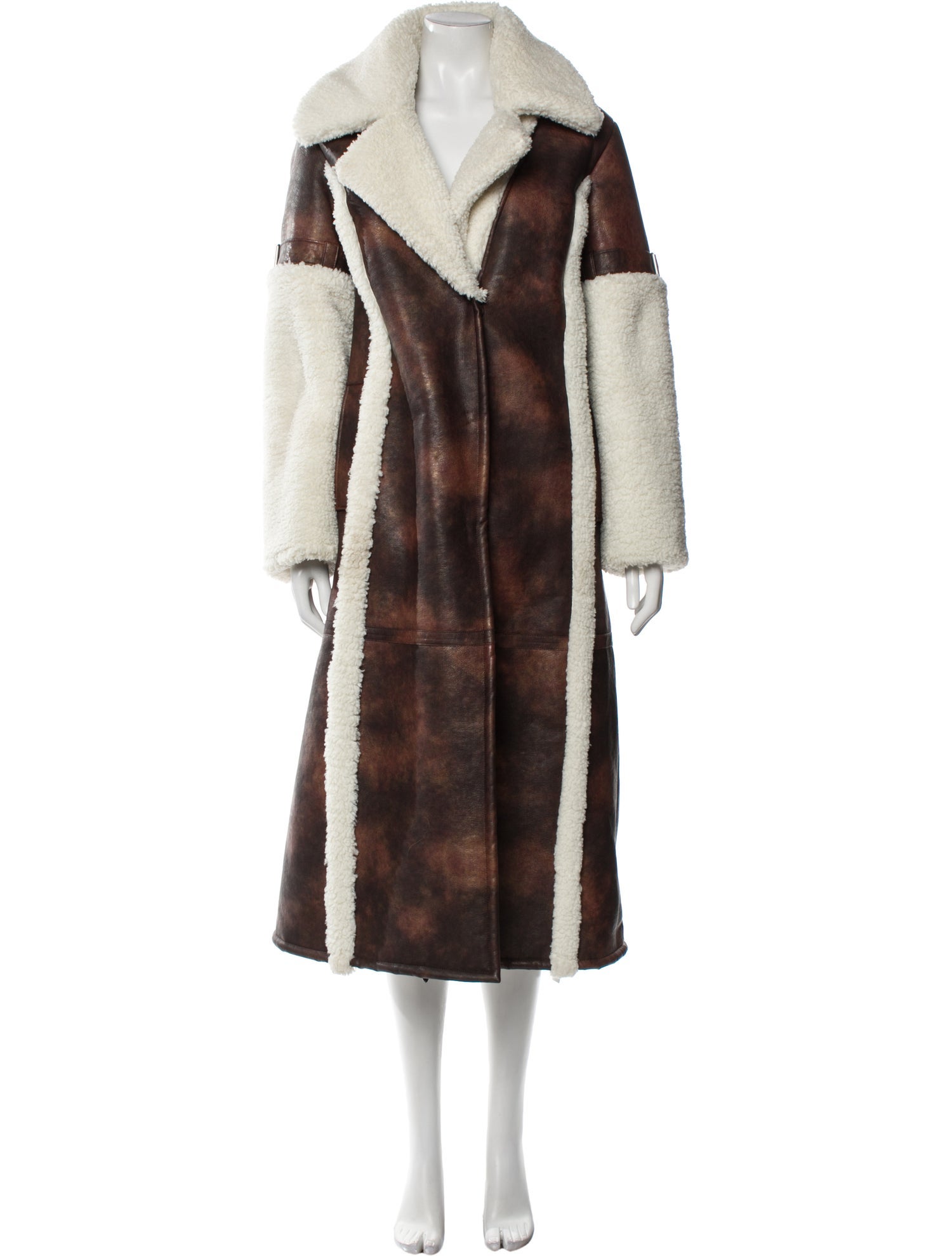Apparis Plaid Print Faux Fur Coat