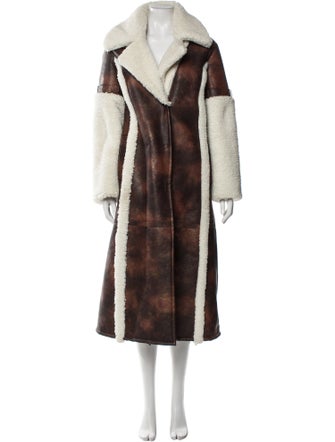 Apparis Plaid Print Faux Fur Coat