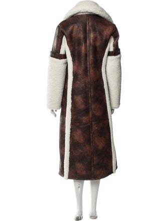 Apparis Plaid Print Faux Fur Coat